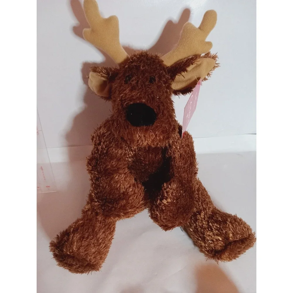 Hallmark Cards Plush Comet Reindeer Brown Sparkly Jingle Bell 9